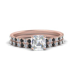 Load image into Gallery viewer, hidden-halo-half-way-asscher-cut-wedding-ring-set-with-black-diamond-in-FD9168ASGBLACKANGLE3-NL-RG
