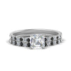 Load image into Gallery viewer, hidden-halo-half-way-asscher-cut-wedding-ring-set-with-black-diamond-in-FD9168ASGBLACKANGLE3-NL-WG