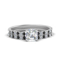 Thumbnail 26 - hidden-halo-half-way-asscher-cut-wedding-ring-set-with-black-diamond-in-FD9168ASGBLACKANGLE3-NL-WG