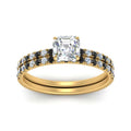 Thumbnail 55 - hidden-halo-half-way-asscher-cut-wedding-ring-set-with-black-diamond-in-FD9168ASGBLACKANGLE3-NL-YG