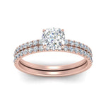 Load image into Gallery viewer, hidden-halo-half-way-cushion-cut-diamond-wedding-ring-set-in-FD9168CUANGLE3-NL-RG
