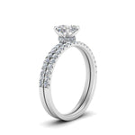 Load image into Gallery viewer, hidden-halo-half-way-cushion-cut-diamond-wedding-ring-set-in-FD9168CUANGLE3-NL-WG
