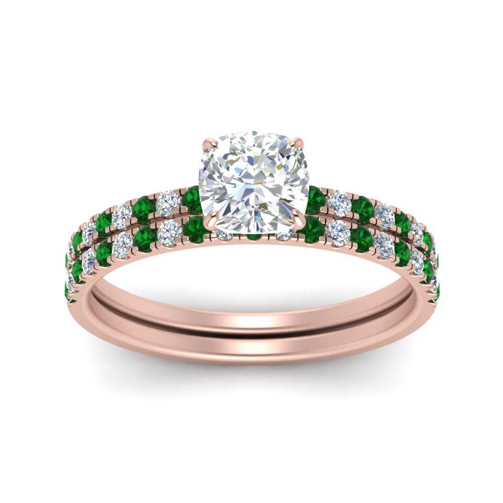 hidden-halo-half-way-cushion-cut-diamond-wedding-ring-set-with-emerald-in-FD9168CUGEMGRANGLE3-NL-RG