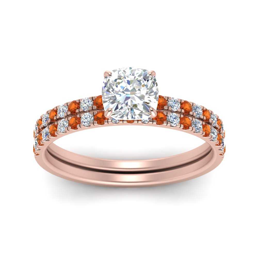 hidden-halo-half-way-cushion-cut-diamond-wedding-ring-set-with-orange-sapphire-in-FD9168CUGSAORANGLE3-NL-RG