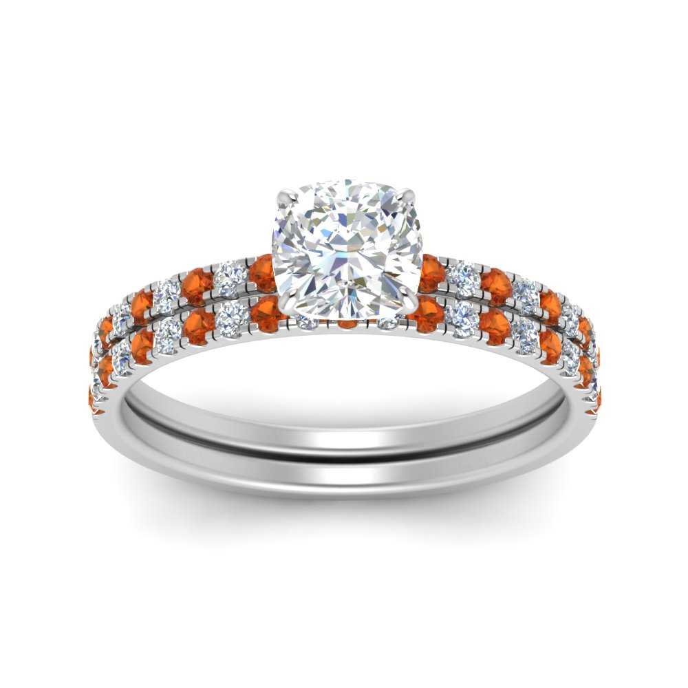 hidden-halo-half-way-cushion-cut-diamond-wedding-ring-set-with-orange-sapphire-in-FD9168CUGSAORANGLE3-NL-WG