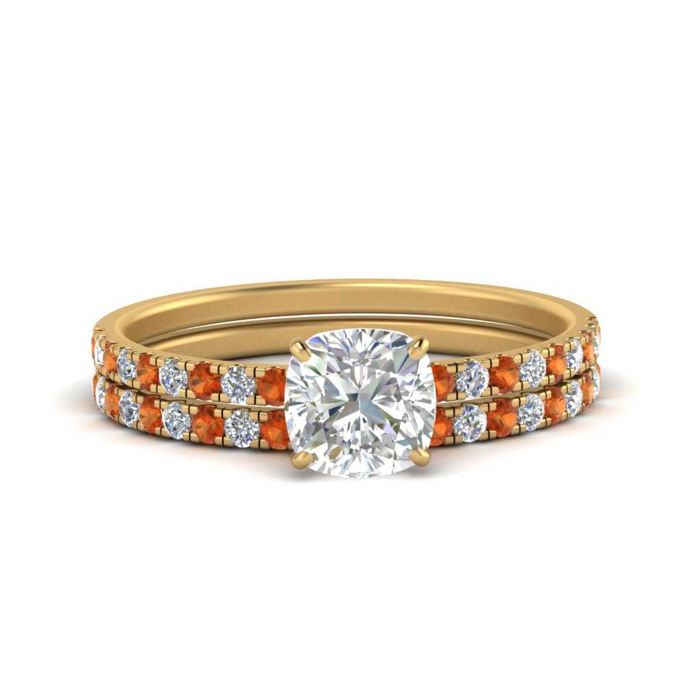hidden-halo-half-way-cushion-cut-diamond-wedding-ring-set-with-orange-sapphire-in-FD9168CUGSAORANGLE3-NL-YG