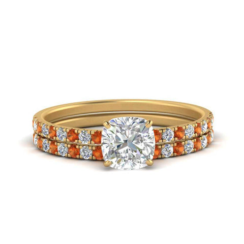 hidden-halo-half-way-cushion-cut-diamond-wedding-ring-set-with-orange-sapphire-in-FD9168CUGSAORANGLE3-NL-YG