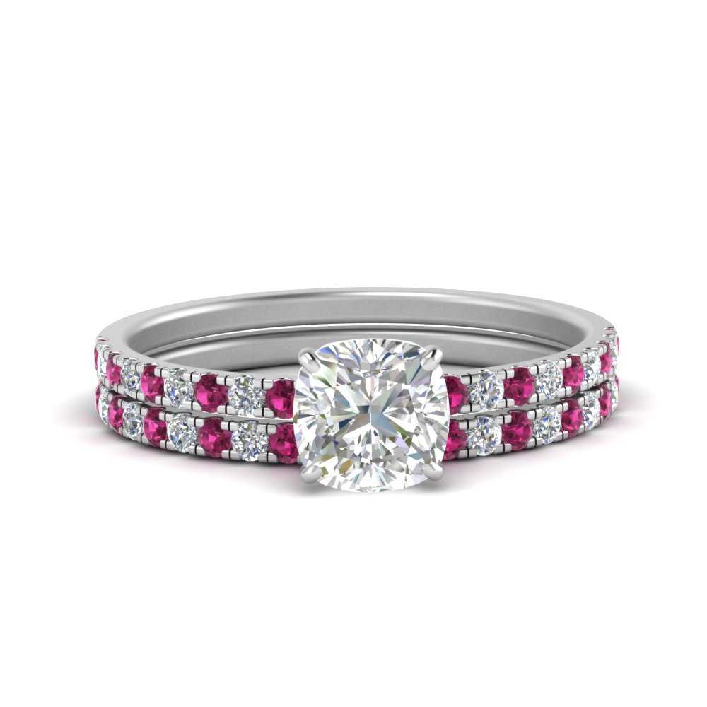 hidden-halo-half-way-cushion-cut-diamond-wedding-ring-set-with-pink-sapphire-in-FD9168CUGSADRPIANGLE3-NL-WG