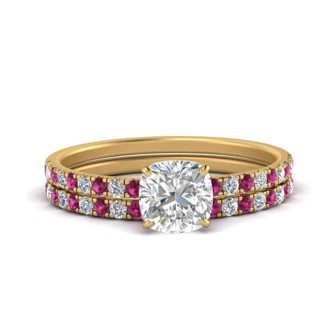 hidden-halo-half-way-cushion-cut-diamond-wedding-ring-set-with-pink-sapphire-in-FD9168CUGSADRPIANGLE3-NL-YG
