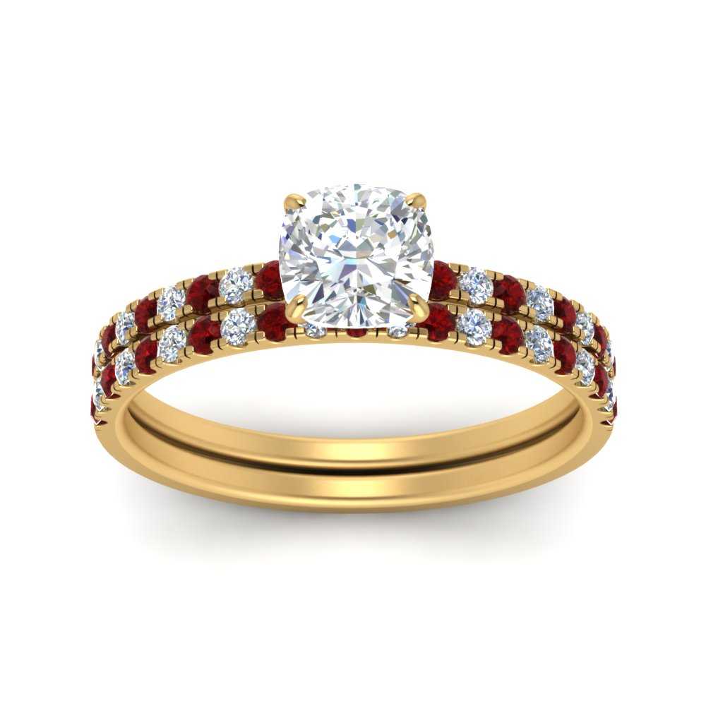 hidden-halo-half-way-cushion-cut-diamond-wedding-ring-set-with-ruby-in-FD9168CUGRUDRANGLE3-NL-YG