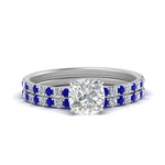 Load image into Gallery viewer, hidden-halo-half-way-cushion-cut-diamond-wedding-ring-set-with-sapphire-in-FD9168CUGSABLANGLE3-NL-WG

