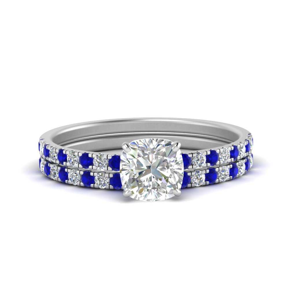 hidden-halo-half-way-cushion-cut-diamond-wedding-ring-set-with-sapphire-in-FD9168CUGSABLANGLE3-NL-WG