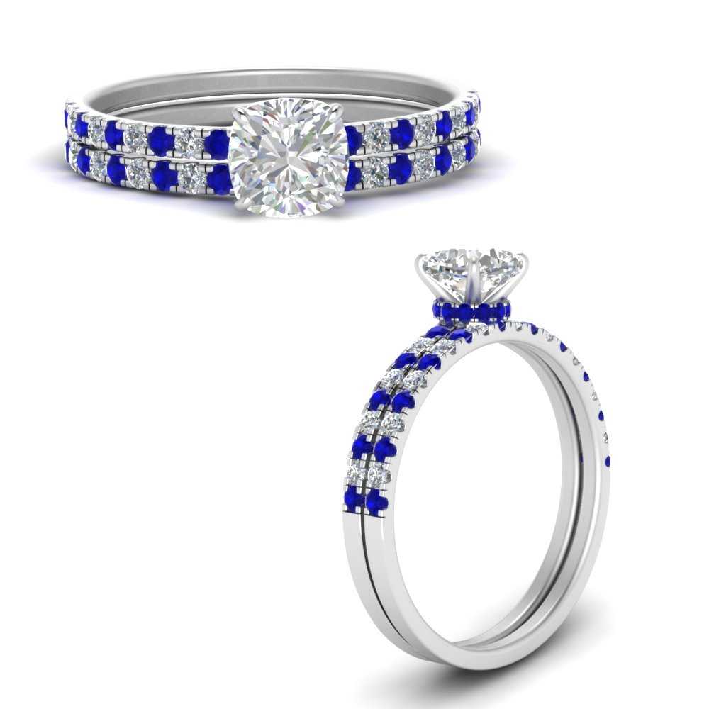 hidden-halo-half-way-cushion-cut-diamond-wedding-ring-set-with-sapphire-in-FD9168CUGSABLANGLE3-NL-WG