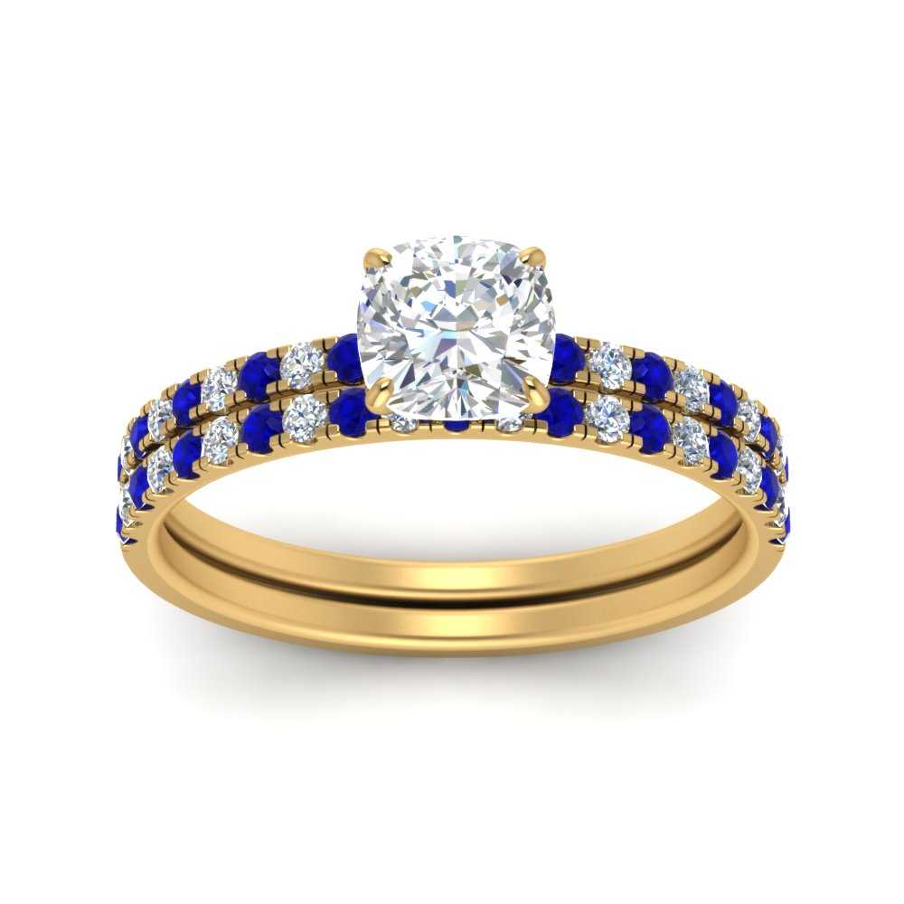 hidden-halo-half-way-cushion-cut-diamond-wedding-ring-set-with-sapphire-in-FD9168CUGSABLANGLE3-NL-YG