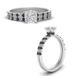 Load image into Gallery viewer, hidden-halo-half-way-cushion-cut-wedding-ring-set-with-black-diamond-in-FD9168CUGBLACKANGLE3-NL-WG
