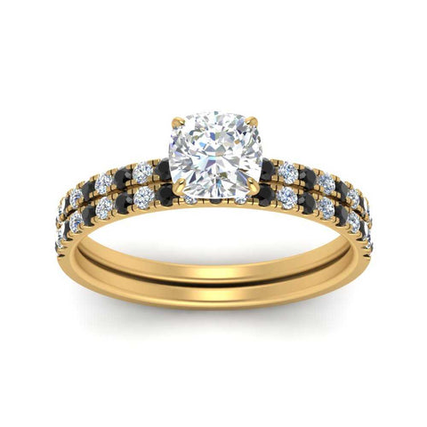 hidden-halo-half-way-cushion-cut-wedding-ring-set-with-black-diamond-in-FD9168CUGBLACKANGLE3-NL-YG