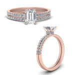 Load image into Gallery viewer, hidden-halo-half-way-emerald-cut-diamond-wedding-ring-set-in-FD9168EMANGLE3-NL-RG
