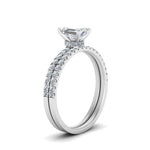Load image into Gallery viewer, hidden-halo-half-way-emerald-cut-diamond-wedding-ring-set-in-FD9168EMANGLE3-NL-WG
