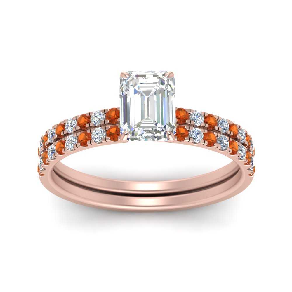 hidden-halo-half-way-emerald-cut-diamond-wedding-ring-set-with-orange-sapphire-in-FD9168EMGSAORANGLE3-NL-RG
