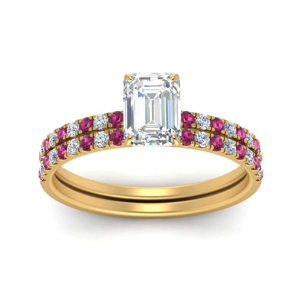 hidden-halo-half-way-emerald-cut-diamond-wedding-ring-set-with-pink-sapphire-in-FD9168EMGSADRPIANGLE3-NL-YG