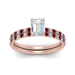 Load image into Gallery viewer, hidden-halo-half-way-emerald-cut-diamond-wedding-ring-set-with-ruby-in-FD9168EMGRUDRANGLE3-NL-RG
