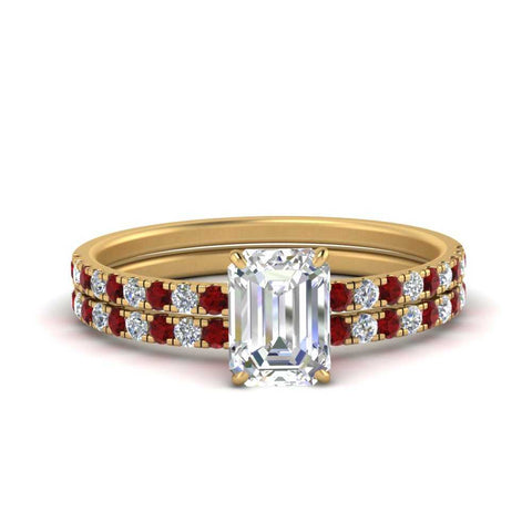 hidden-halo-half-way-emerald-cut-diamond-wedding-ring-set-with-ruby-in-FD9168EMGRUDRANGLE3-NL-YG