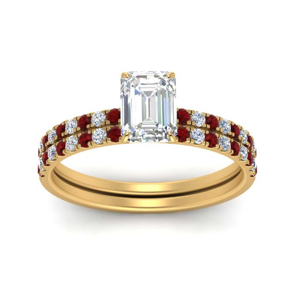 hidden-halo-half-way-emerald-cut-diamond-wedding-ring-set-with-ruby-in-FD9168EMGRUDRANGLE3-NL-YG