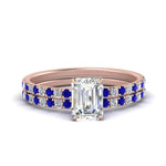 Load image into Gallery viewer, hidden-halo-half-way-emerald-cut-diamond-wedding-ring-set-with-sapphire-in-FD9168EMGSABLANGLE3-NL-RG
