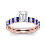 Load image into Gallery viewer, hidden-halo-half-way-emerald-cut-diamond-wedding-ring-set-with-sapphire-in-FD9168EMGSABLANGLE3-NL-RG
