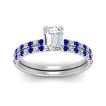 Load image into Gallery viewer, hidden-halo-half-way-emerald-cut-diamond-wedding-ring-set-with-sapphire-in-FD9168EMGSABLANGLE3-NL-WG
