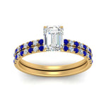 Load image into Gallery viewer, hidden-halo-half-way-emerald-cut-diamond-wedding-ring-set-with-sapphire-in-FD9168EMGSABLANGLE3-NL-YG
