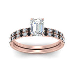 Load image into Gallery viewer, hidden-halo-half-way-emerald-cut-wedding-ring-set-with-black-diamond-in-FD9168EMGBLACKANGLE3-NL-RG
