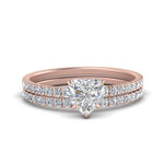 Load image into Gallery viewer, hidden-halo-half-way-heart-shaped-diamond-wedding-ring-set-in-FD9168HTANGLE3-NL-RG
