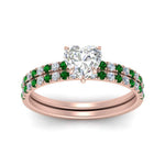 Load image into Gallery viewer, hidden-halo-half-way-heart-shaped-diamond-wedding-ring-set-with-emerald-in-FD9168HTGEMGRANGLE3-NL-RG

