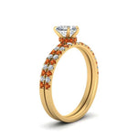 Load image into Gallery viewer, hidden-halo-half-way-heart-shaped-diamond-wedding-ring-set-with-orange-sapphire-in-FD9168HTGSAORANGLE3-NL-YG

