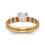Load image into Gallery viewer, hidden-halo-half-way-heart-shaped-diamond-wedding-ring-set-with-orange-sapphire-in-FD9168HTGSAORANGLE3-NL-YG
