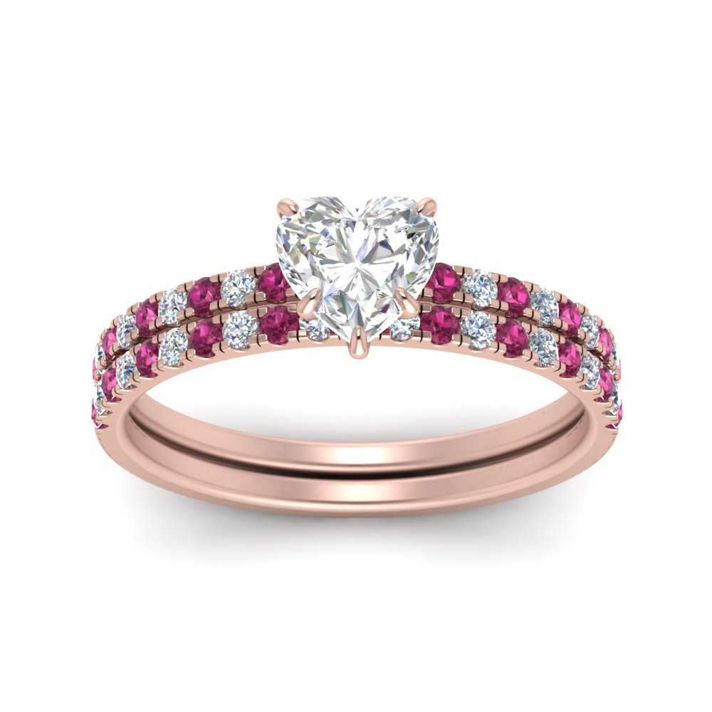 hidden-halo-half-way-heart-shaped-diamond-wedding-ring-set-with-pink-sapphire-in-FD9168HTGSADRPIANGLE3-NL-RG