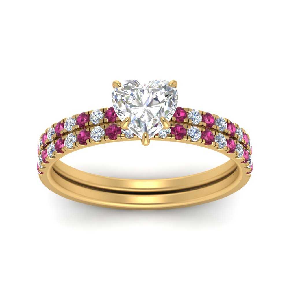 hidden-halo-half-way-heart-shaped-diamond-wedding-ring-set-with-pink-sapphire-in-FD9168HTGSADRPIANGLE3-NL-YG