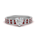 Load image into Gallery viewer, hidden-halo-half-way-heart-shaped-diamond-wedding-ring-set-with-ruby-in-FD9168HTGRUDRANGLE3-NL-WG
