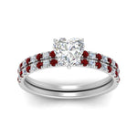 Load image into Gallery viewer, hidden-halo-half-way-heart-shaped-diamond-wedding-ring-set-with-ruby-in-FD9168HTGRUDRANGLE3-NL-WG
