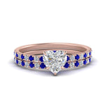 Load image into Gallery viewer, hidden-halo-half-way-heart-shaped-diamond-wedding-ring-set-with-sapphire-in-FD9168HTGSABLANGLE3-NL-RG
