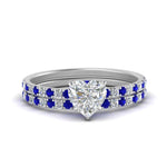 Load image into Gallery viewer, hidden-halo-half-way-heart-shaped-diamond-wedding-ring-set-with-sapphire-in-FD9168HTGSABLANGLE3-NL-WG

