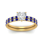 Load image into Gallery viewer, hidden-halo-half-way-heart-shaped-diamond-wedding-ring-set-with-sapphire-in-FD9168HTGSABLANGLE3-NL-YG
