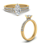 Load image into Gallery viewer, hidden-halo-half-way-marquise-cut-diamond-wedding-ring-set-in-FD9168MQANGLE3-NL-YG
