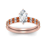 Load image into Gallery viewer, hidden-halo-half-way-marquise-cut-diamond-wedding-ring-set-with-orange-sapphire-in-FD9168MQGSAORANGLE3-NL-RG
