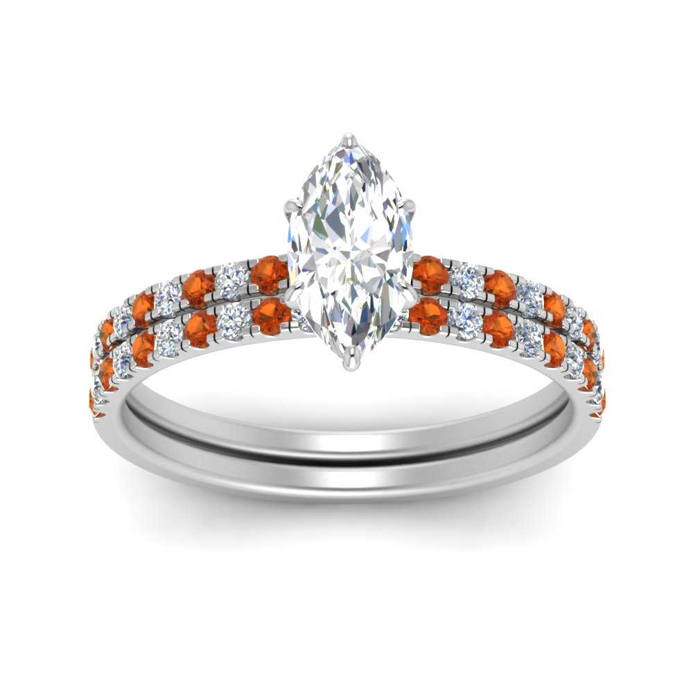 hidden-halo-half-way-marquise-cut-diamond-wedding-ring-set-with-orange-sapphire-in-FD9168MQGSAORANGLE3-NL-WG