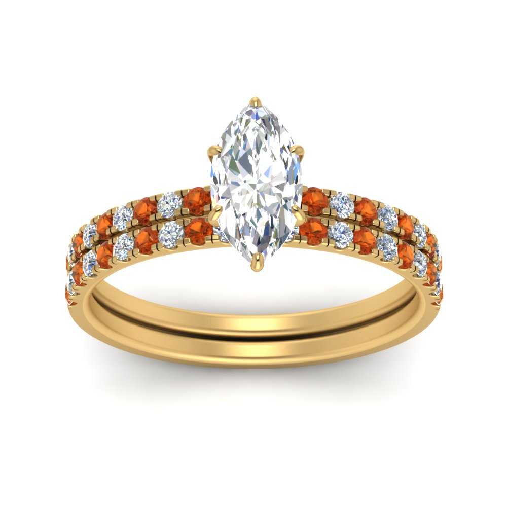 hidden-halo-half-way-marquise-cut-diamond-wedding-ring-set-with-orange-sapphire-in-FD9168MQGSAORANGLE3-NL-YG