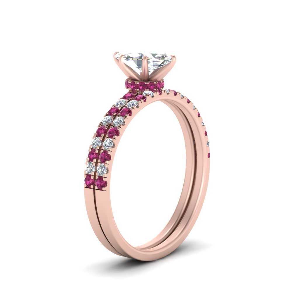 hidden-halo-half-way-marquise-cut-diamond-wedding-ring-set-with-pink-sapphire-in-FD9168MQGSADRPIANGLE3-NL-RG