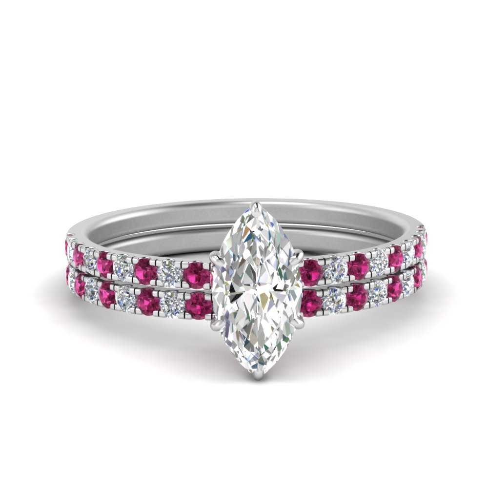 hidden-halo-half-way-marquise-cut-diamond-wedding-ring-set-with-pink-sapphire-in-FD9168MQGSADRPIANGLE3-NL-WG