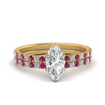 Load image into Gallery viewer, hidden-halo-half-way-marquise-cut-diamond-wedding-ring-set-with-pink-sapphire-in-FD9168MQGSADRPIANGLE3-NL-YG
